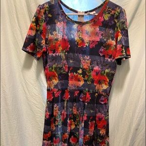 LuLaRoe floral dress. Zip back. 2X